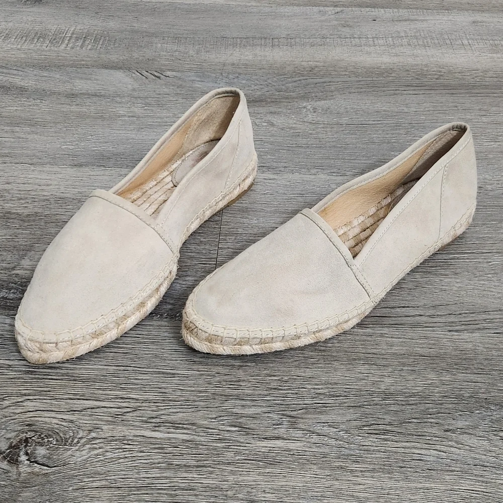 Frye Suede Espadrille Grey Beige‎